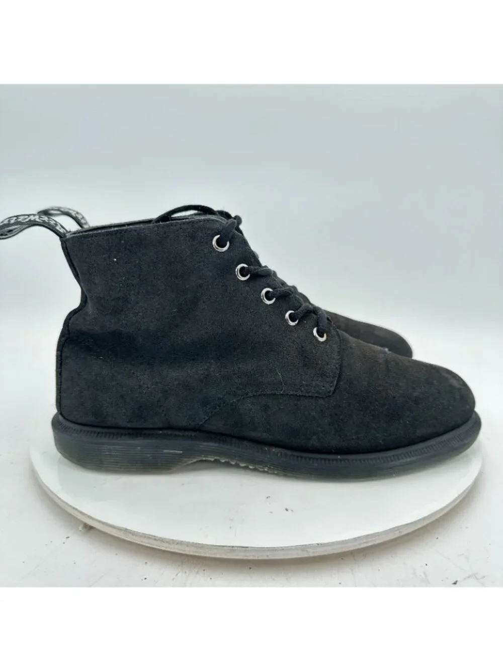 Dr. Martens Emmeline Women Size 9 Black Smooth Leather Lace Up Ankle Boot